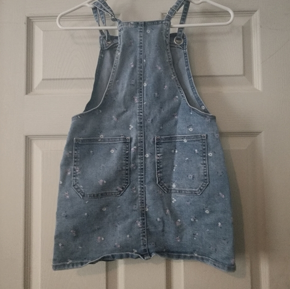 Girls flowered overalls - Picture 3 of 4